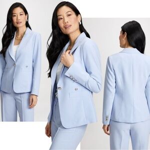 Laura baby blue single breasted tailored fitted blazer jacket Sz 8 NWOT